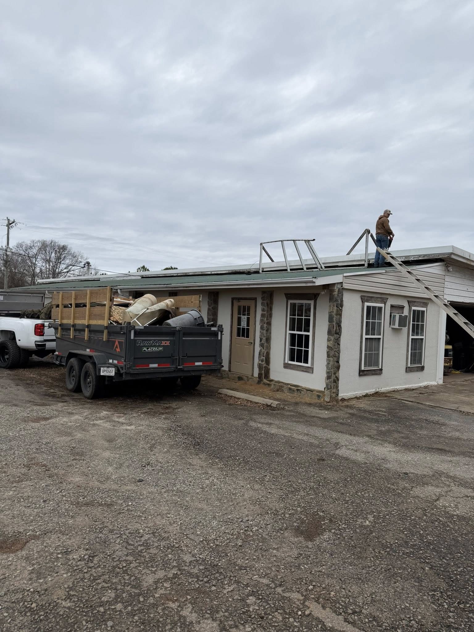 Commercial demolition job in progress