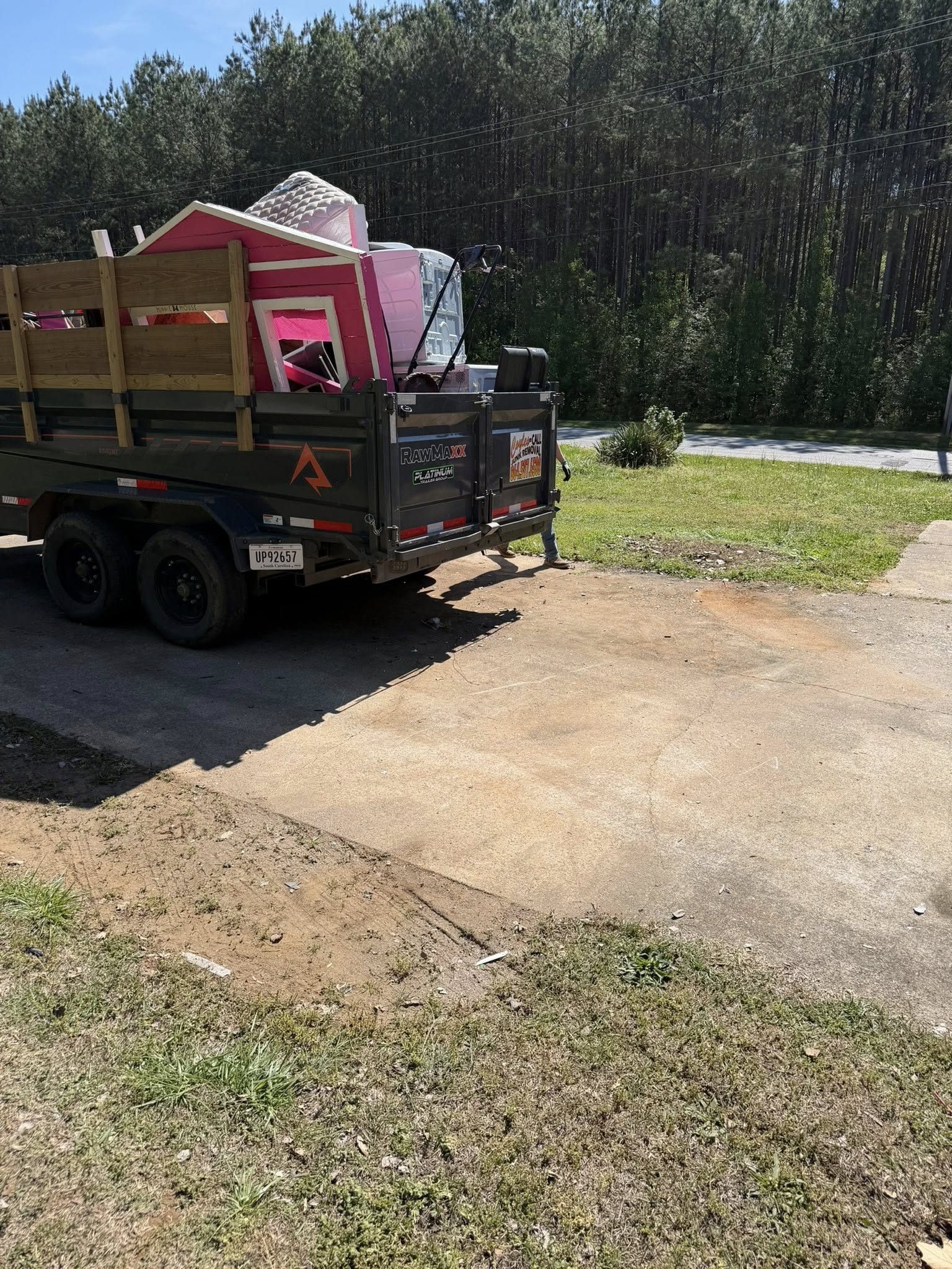 Coyles on Call dump trailer fully loaded