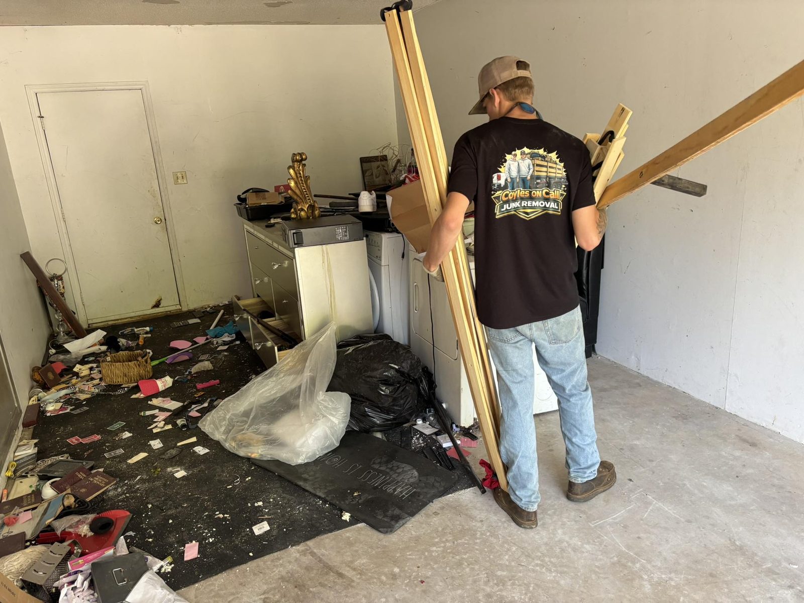 Garage cleanout before removal